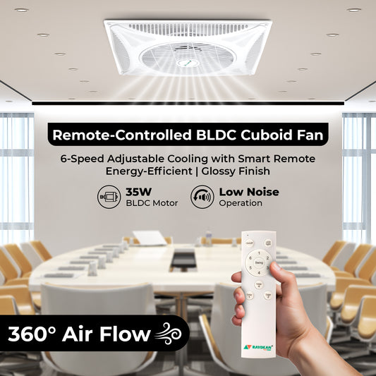 Spin Air Glow Cuboid Fan | 14 Inch BLDC Cuboid Fan