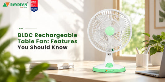 BLDC rechargeable table fan