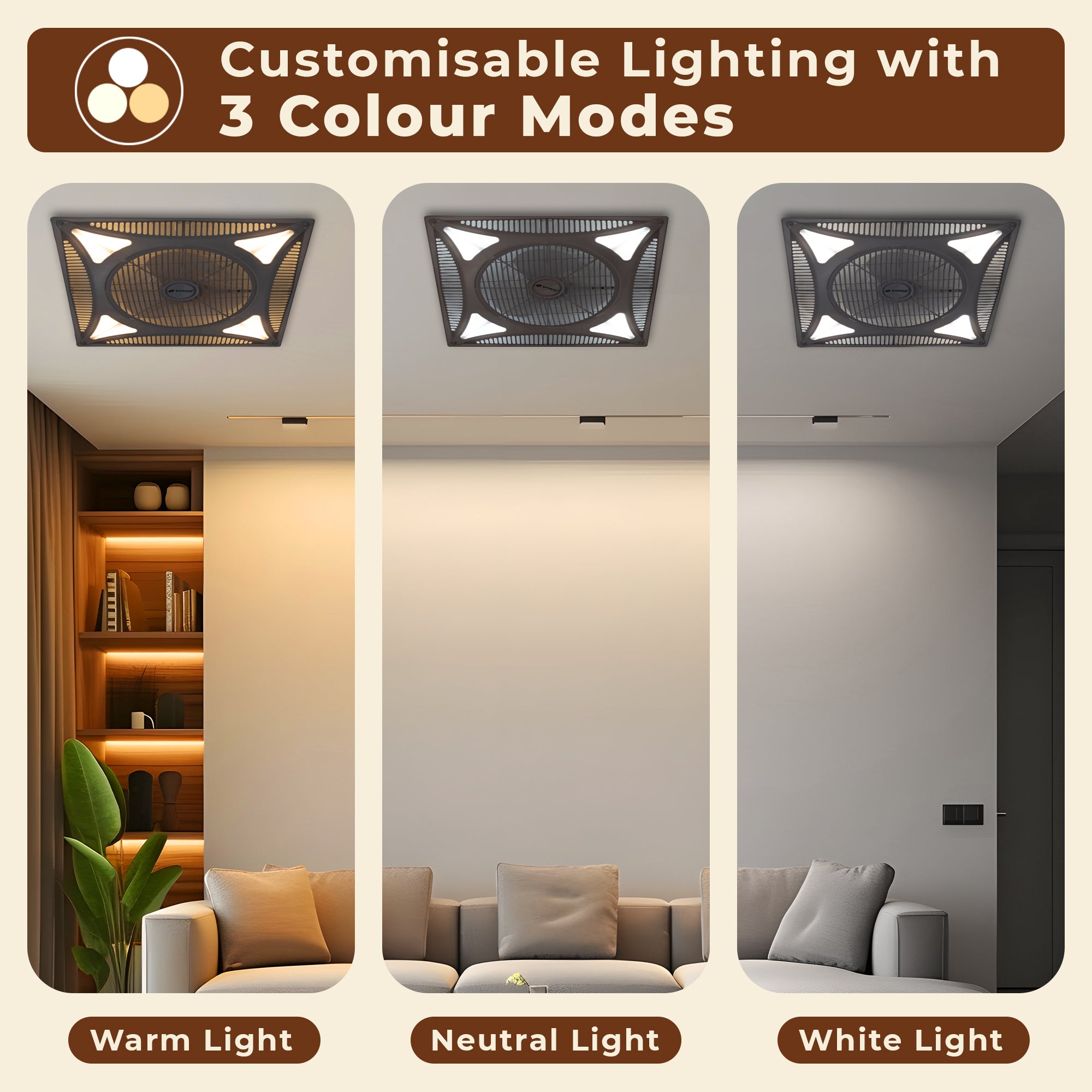 Spin Air Glow Cuboid Fan | 14 Inch BLDC Cuboid Fan