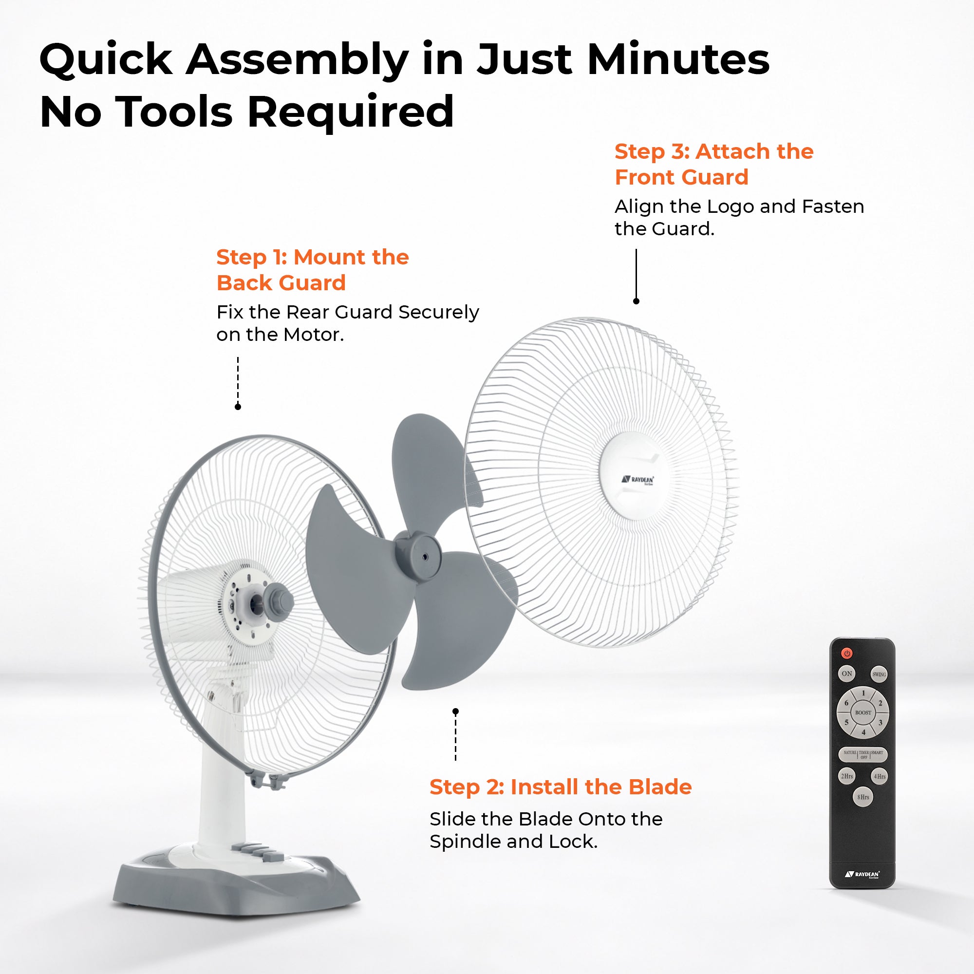 Ozzon Table Fan 400mm (16-Inch) BLDC Table Fan