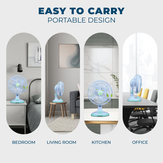 Eco Ace 8-Inch Rechargeable Table Fan