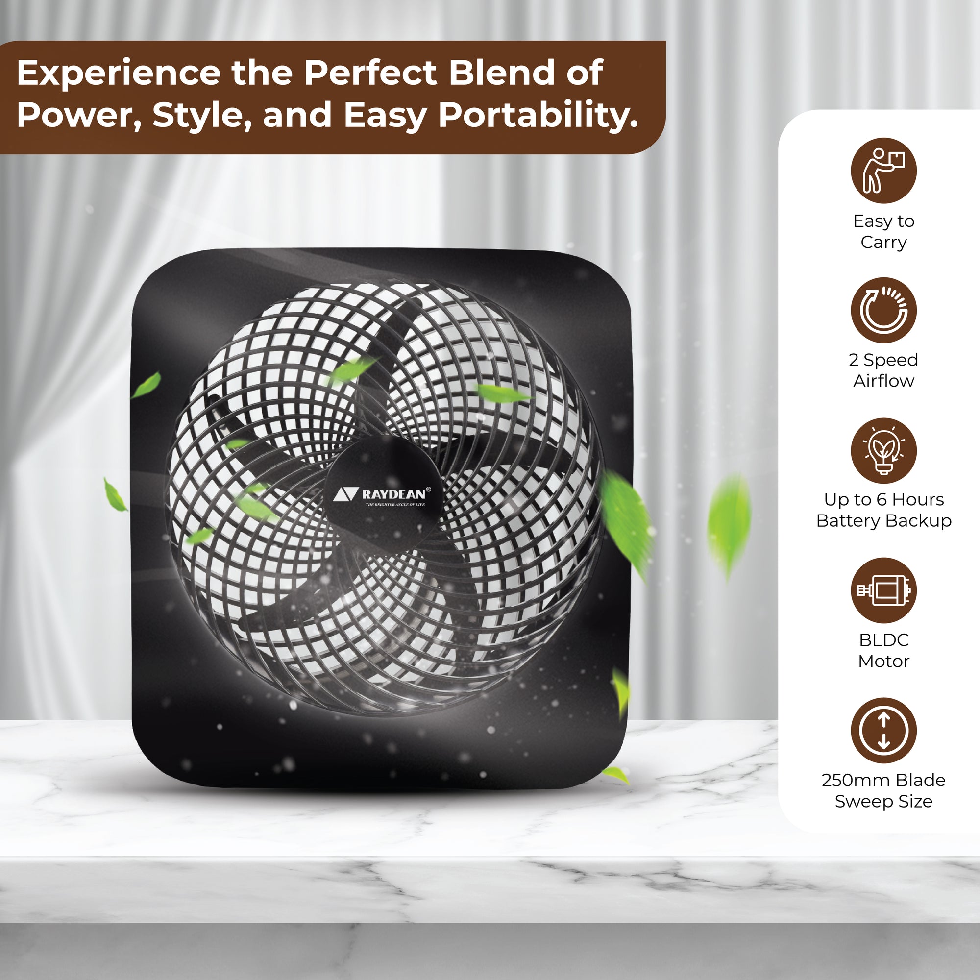 Eco Prime 10-Inch BLDC Rechargeable Table Fan