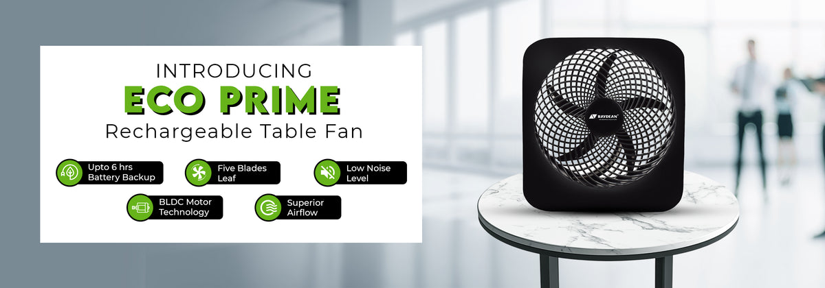 Backup Fan BLDC Battery Backup Fan | Rechargeable Fans Online – RAYDEAN Eco Ease
