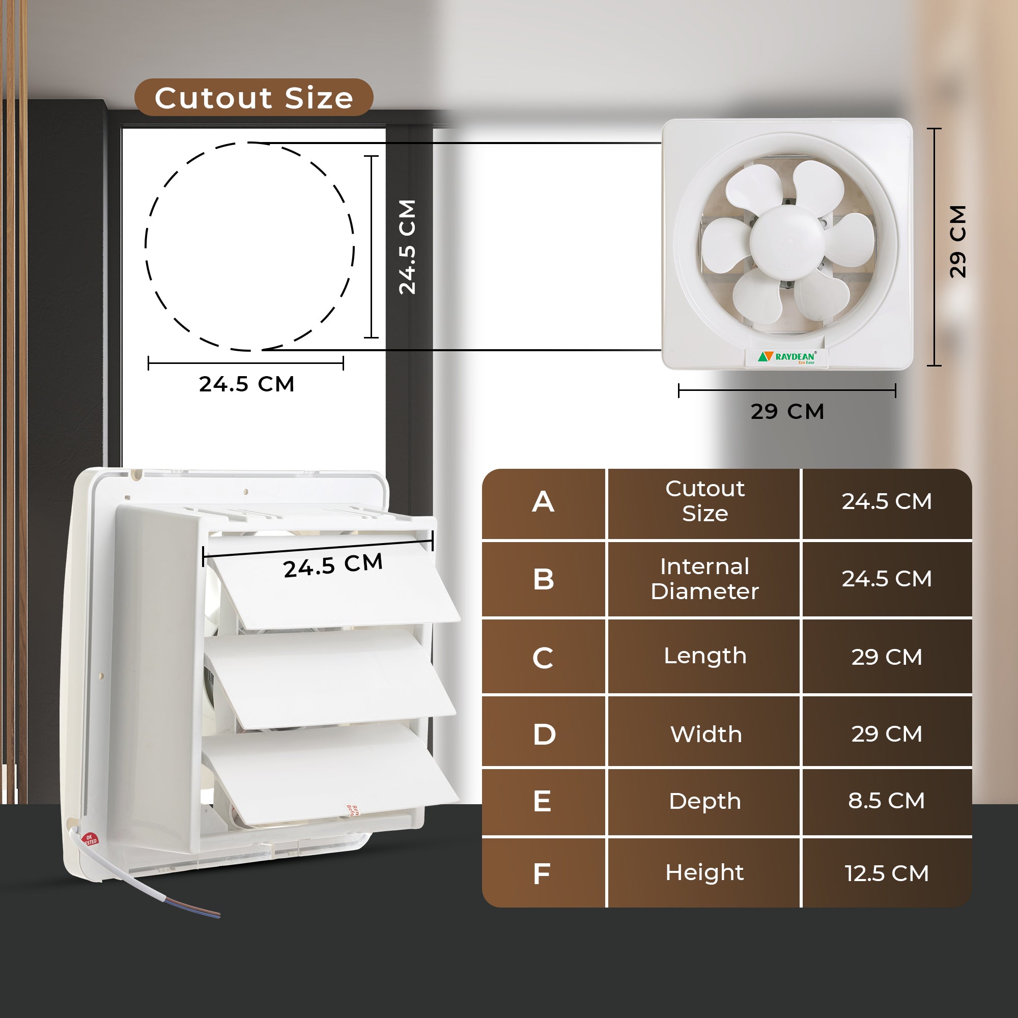 Vector Fresh Air BLDC Exhaust Fan