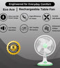 Eco Ace 8-Inch Rechargeable Table Fan