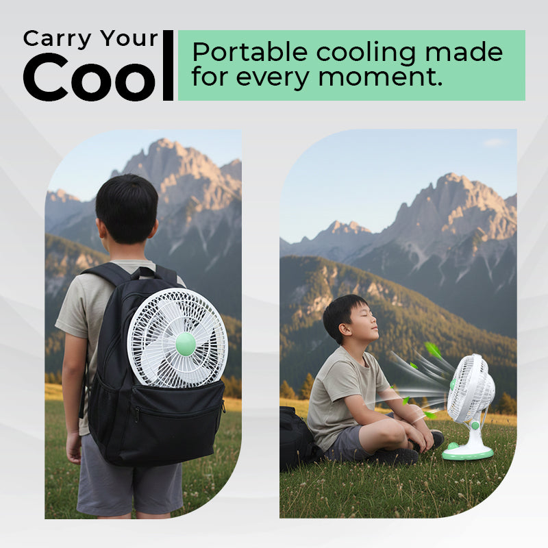 Eco Ace 8-Inch Rechargeable Table Fan