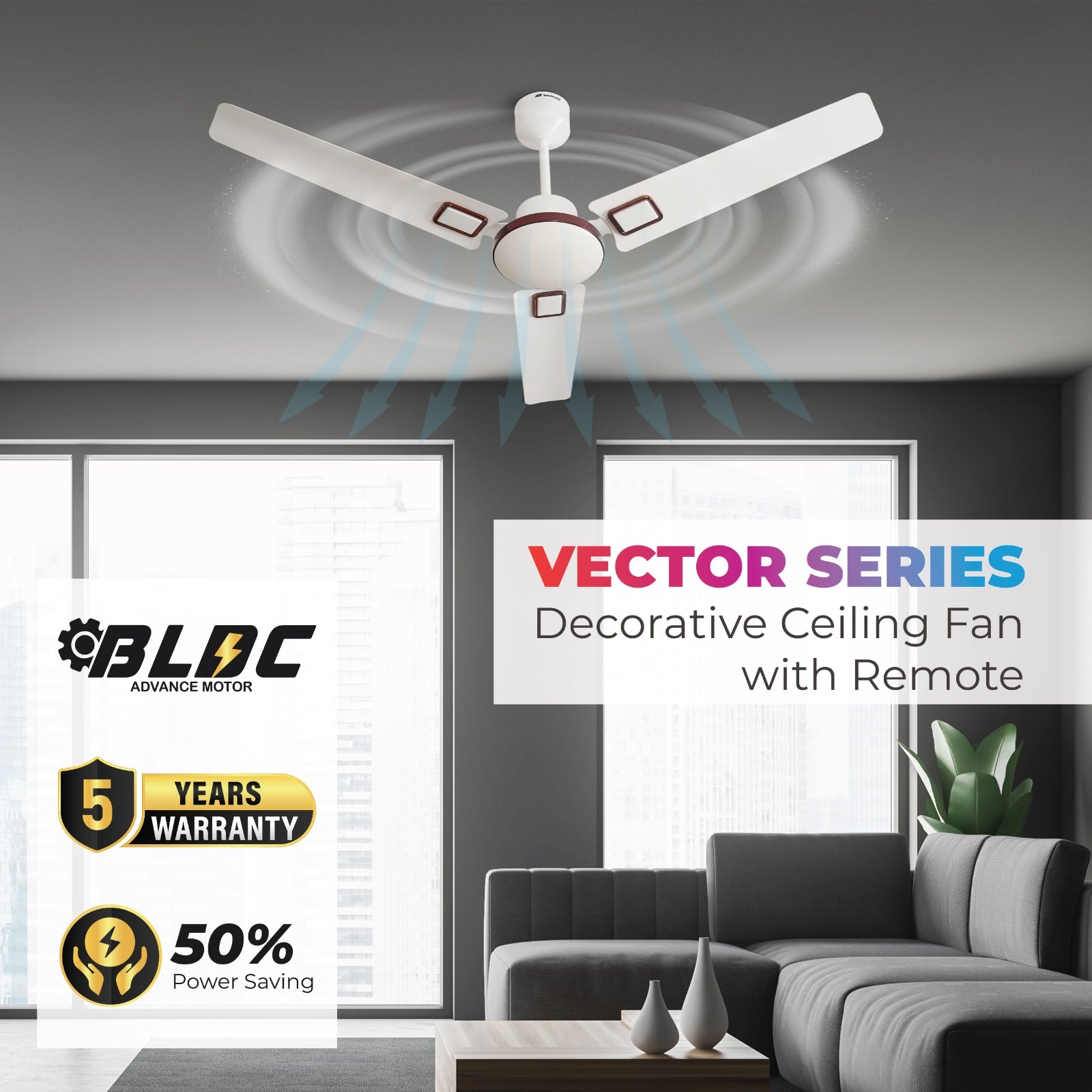 Vector Plus 1200mm (48-Inch) BLDC Ceiling Fan